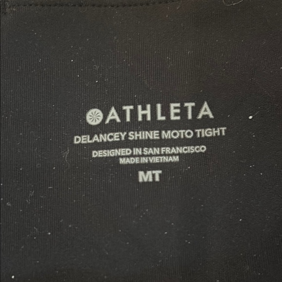 Athleta Black Delancey Shine Moto Tight - Picture 2 of 4